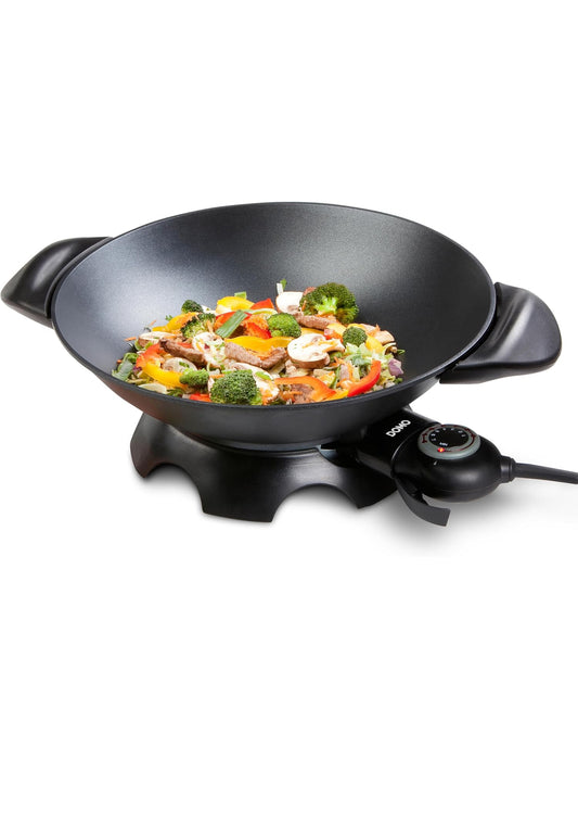 Domo DO-8708W Grand Wok Electrique Aluminium Noir 5 L
